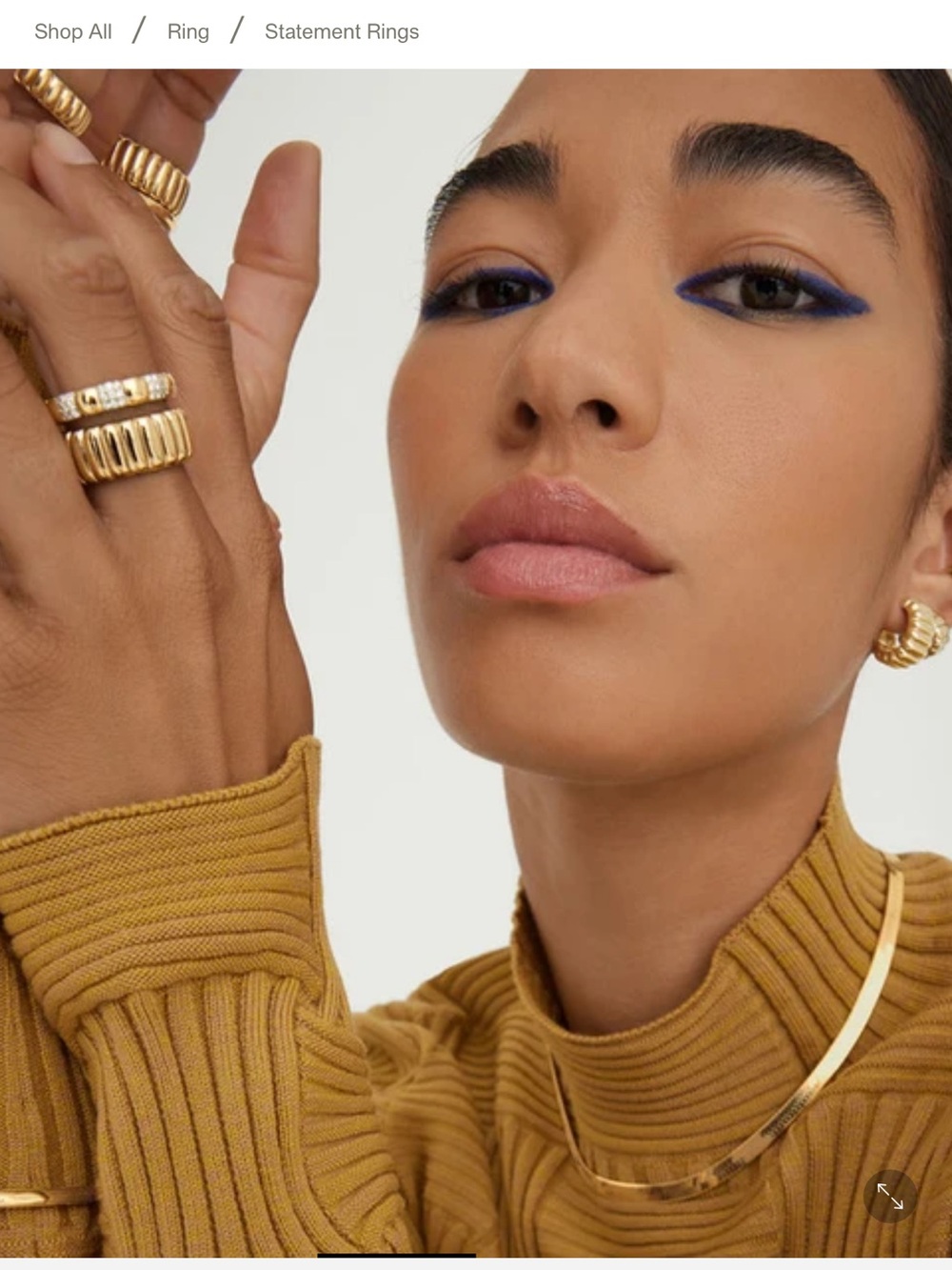 Mejuri Charlotte Bold Ring 18 K Vermeil